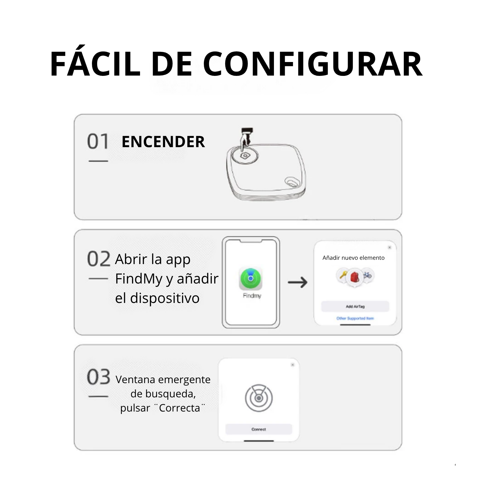 GPS - Localizador Mini para Apple "Find My" (iOS)