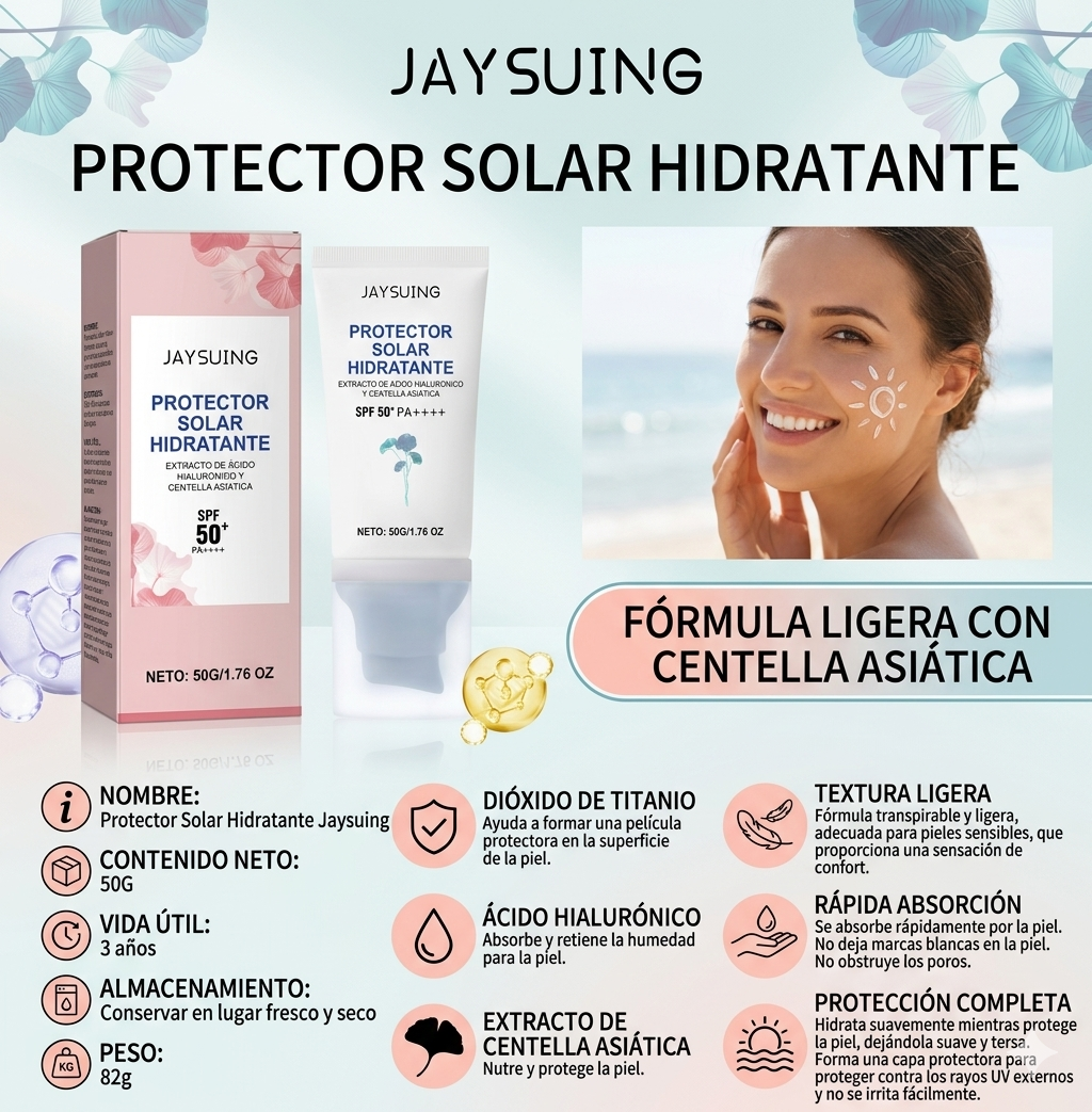 Protector Solar Centella SPF50+: Calma, Hidrata y Protege.