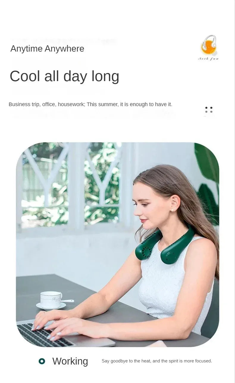 Ventilador de Cuello Portátil "Hands-Free" (Manos Libres) 🌬️🙌
