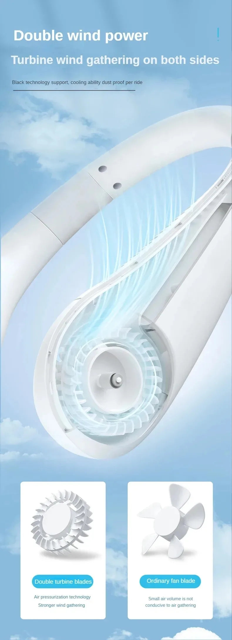 Ventilador de Cuello Portátil "Hands-Free" (Manos Libres) 🌬️🙌