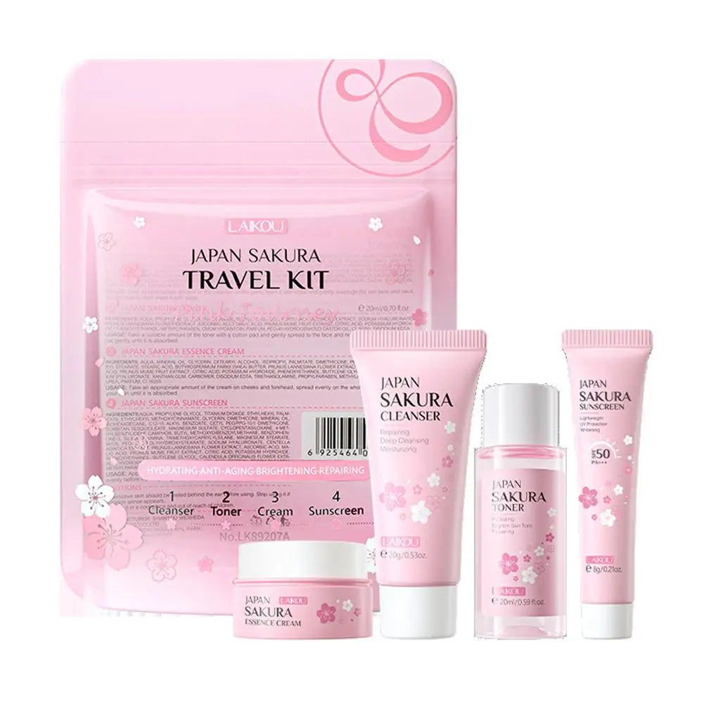 Set de Viaje Sakura Glow: Tu Rutina Completa en 3 ó 4 Pasos