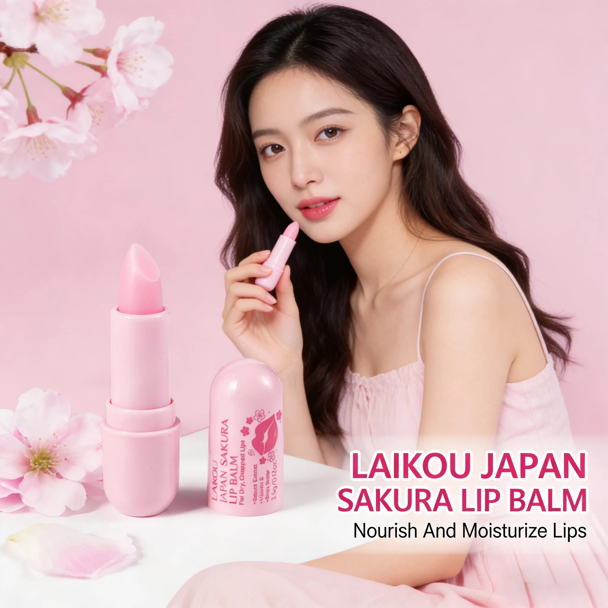 Bálsamo Labial LAIKOU Sakura: Hidratación Profunda y Brillo Natural